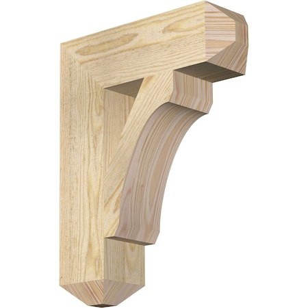 Ekena Millwork Legacy Craftsman Rough Sawn Bracket, Douglas Fir, 4"W x 14"D x 18"H BKT04X14X18LEC04RDF